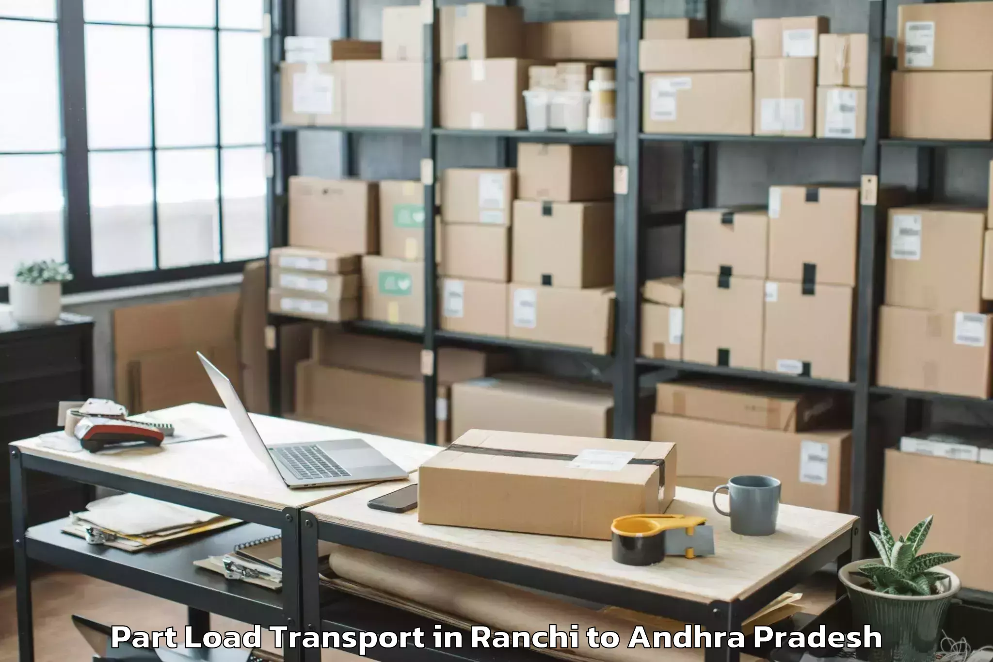 Book Your Ranchi to Kanuru Part Load Transport Today